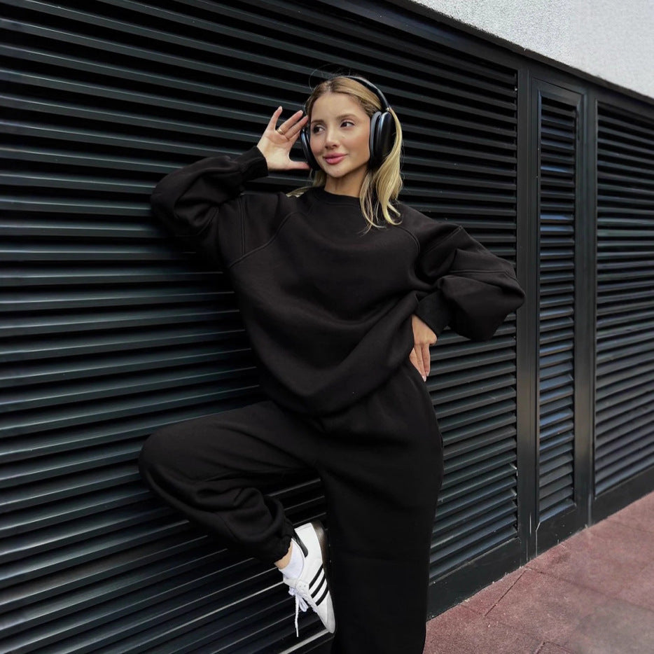 Damen gemütlicher Oversize Hoodie und Sweatpants Set Stalluxe