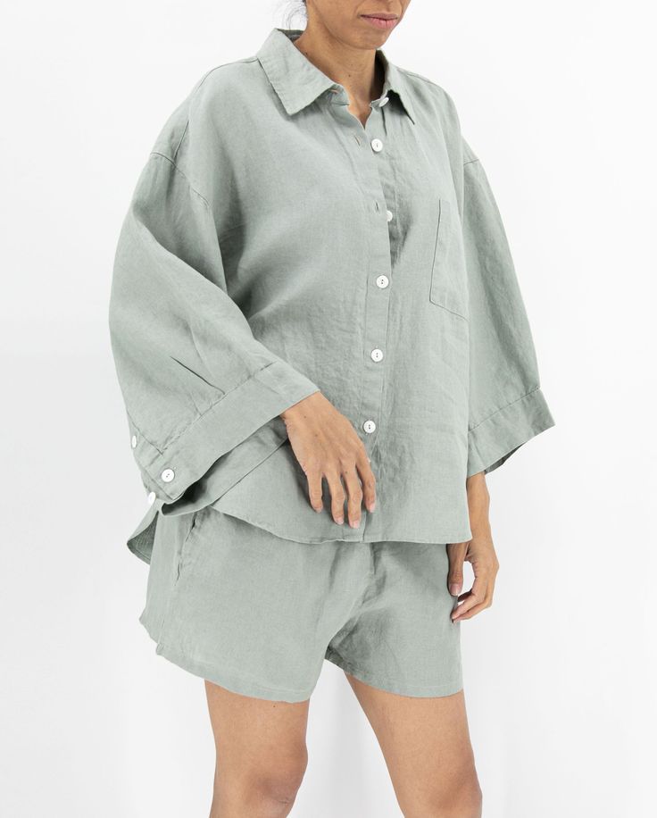 Damen lässige Leinenbluse Stalluxe