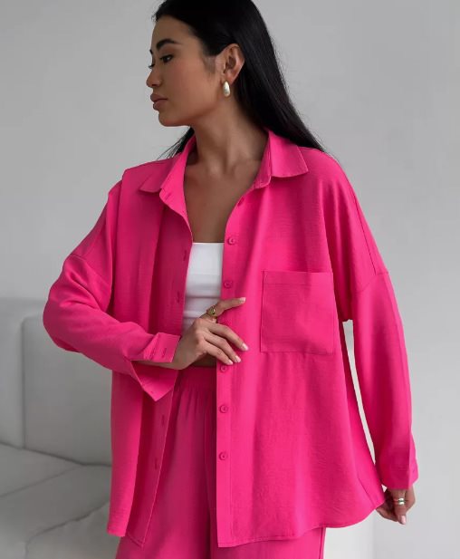 Damen lässige Bluse mit durchgehendem Knopfverschluss und Brusttasche Stalluxe
