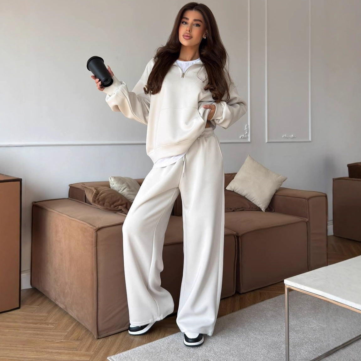 Damen Casual Oversized Hoodie und weite Relax-Hose Set Stalluxe