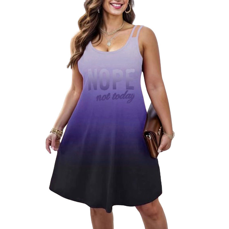 Damen lässiges A-Linien-Kleid mit trendigem grafischem Aufdruck und verstellbaren Trägern Stalluxe