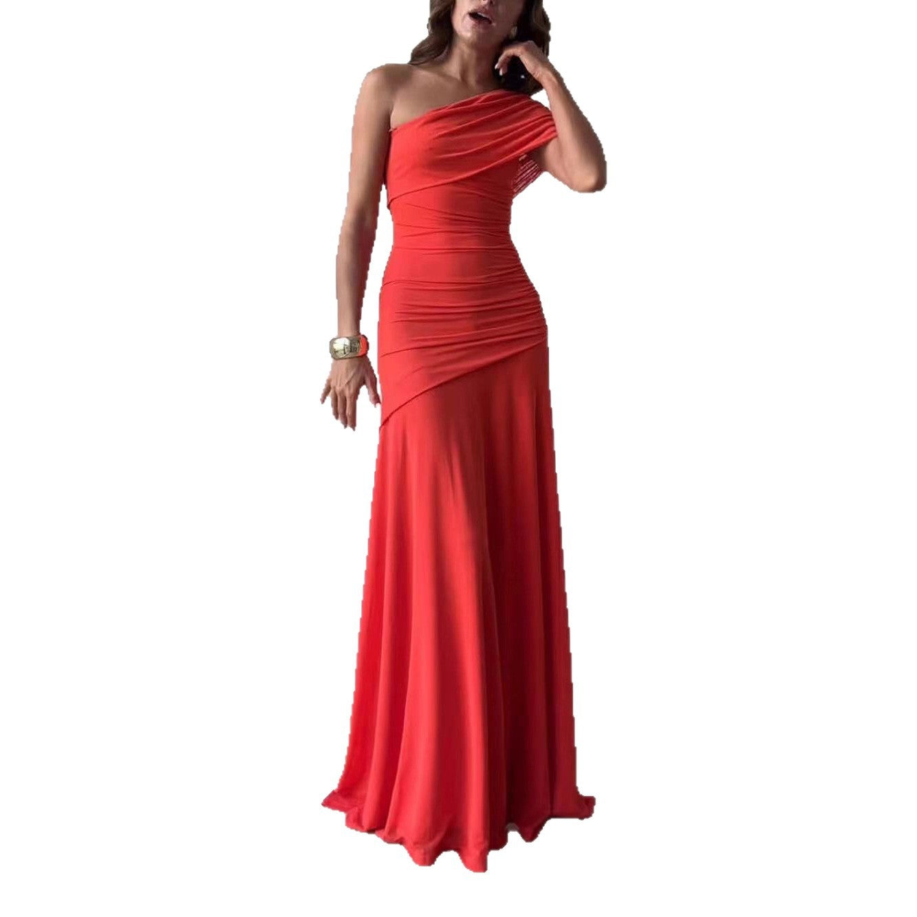 Damen Elegantes Wickelkleid mit asymmetrischem Schnitt Stalluxe