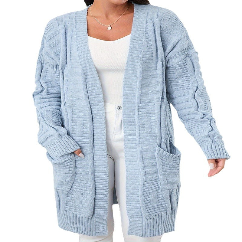 Damen Strickjacke mit strukturiertem Muster und praktischen Taschen Stalluxe