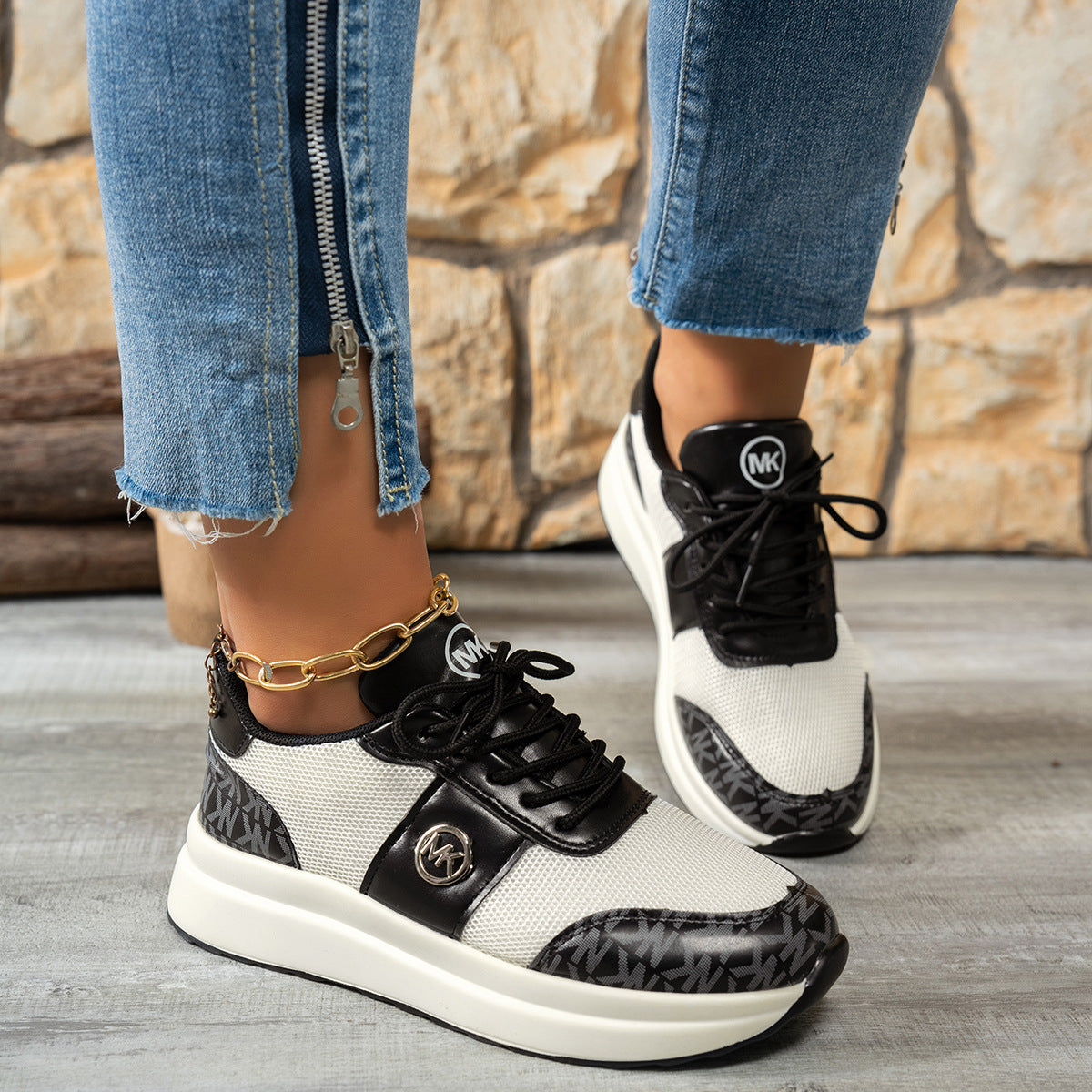 Damen Sportliche Sneakers mit atmungsaktiver Netz-Oberfläche und komfortabler Sohle Stalluxe