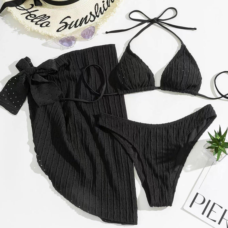 Damen Bikini-Set mit dekorativem Rock und raffinierten Trägern Stalluxe