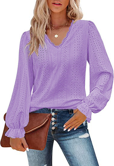 Damen Bluse mit romantischem Schnitt und detailreicher Stickerei Stalluxe
