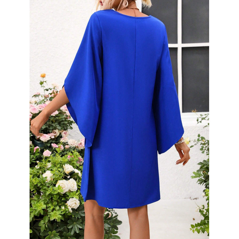Damen Cape-Kleid mit eleganten Ärmeln Stalluxe