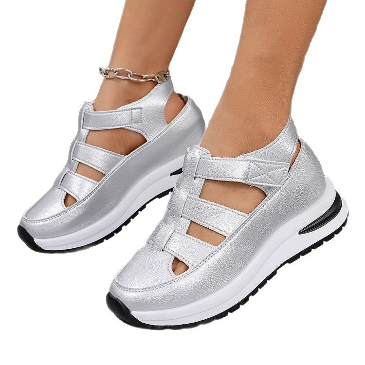 Damen Komfortable Sandalen mit atmungsaktiver Oberflächenstruktur und dämpfender Sohle Stalluxe