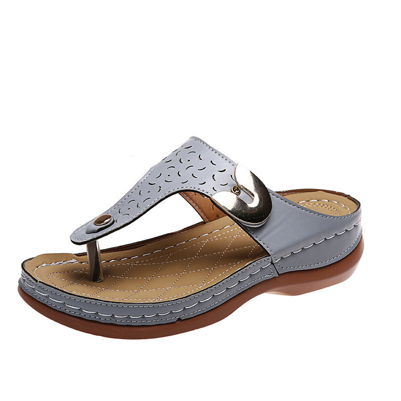 Damen Komfortable Zehentrenner-Sandalen mit modischem Riemen-Design Stalluxe