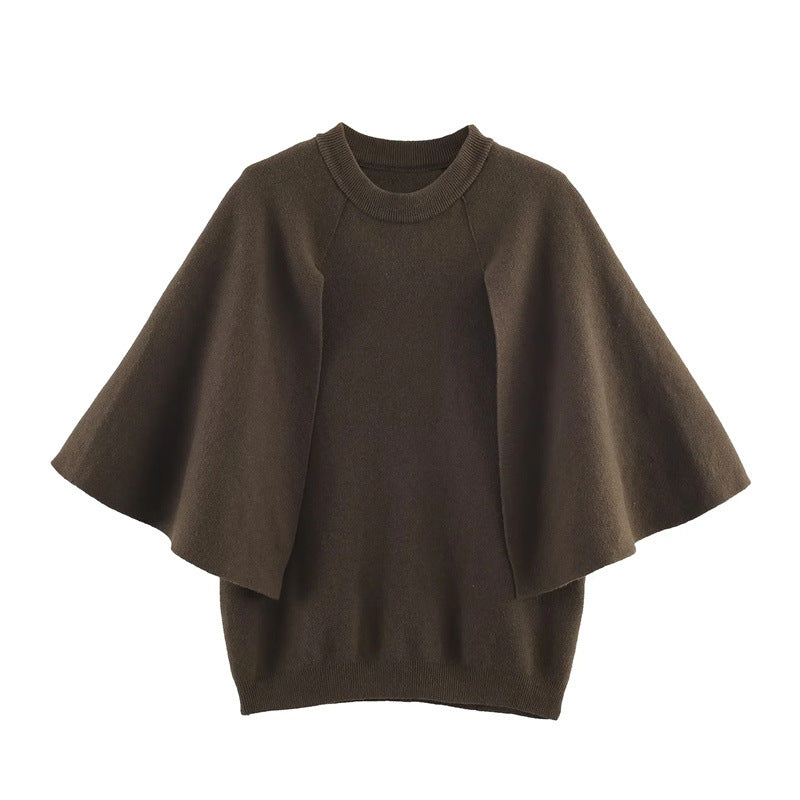 Damen elegantes Oversize-Pullover mit weitem Pfennigkragen Stalluxe