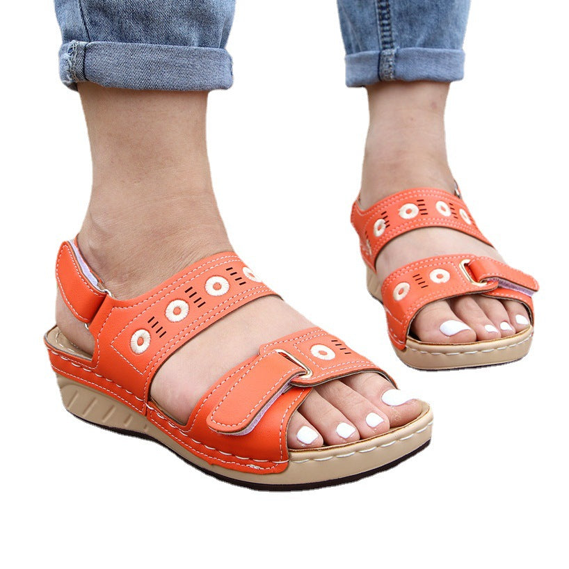 Damen Komfortable Wedgesandalen mit verstellbaren Riemen und Atmungsaktivität Stalluxe