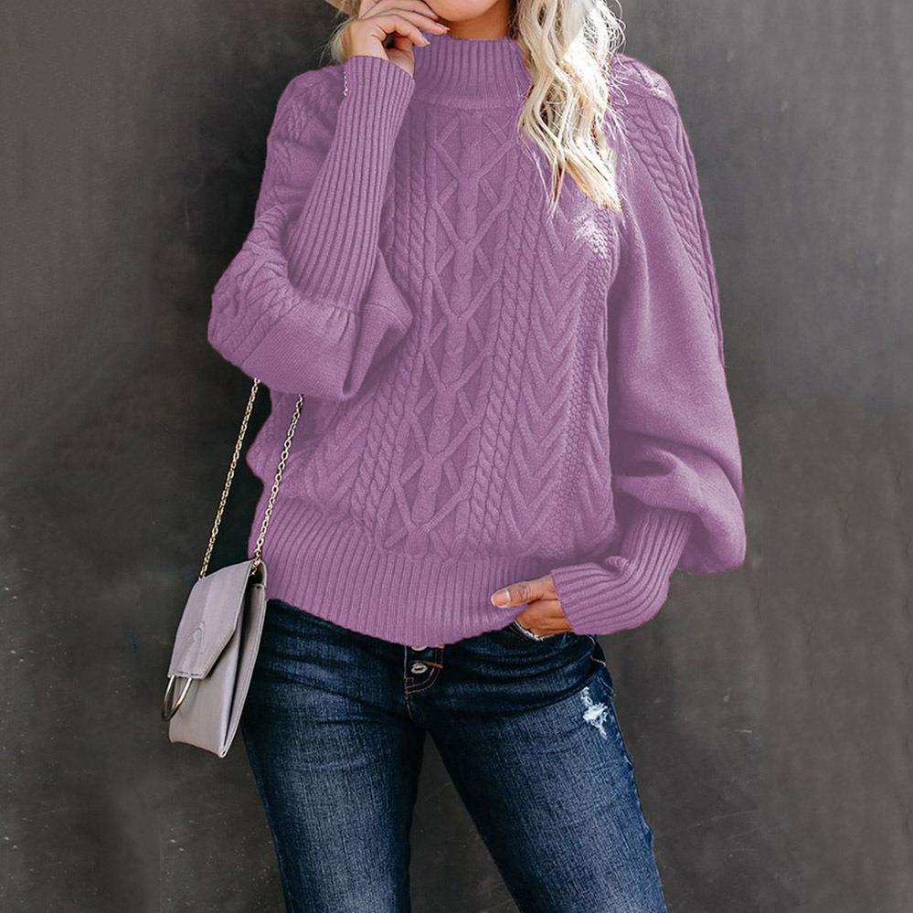 Damen Strickpullover mit hochgeschlossenem Kragen und strukturiertem Design Stalluxe