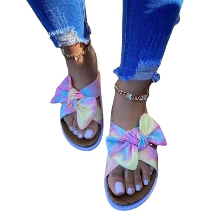 Damen Sandalen mit modischem Schleifen-Design und rutschfester Sohle Stalluxe