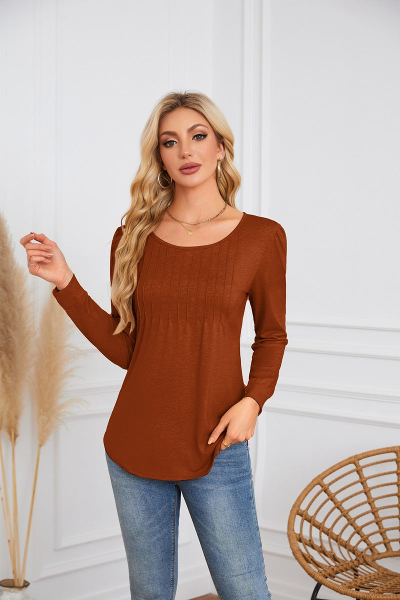 Damen elegante und bequeme Bluse mit Rippenstruktur Stalluxe