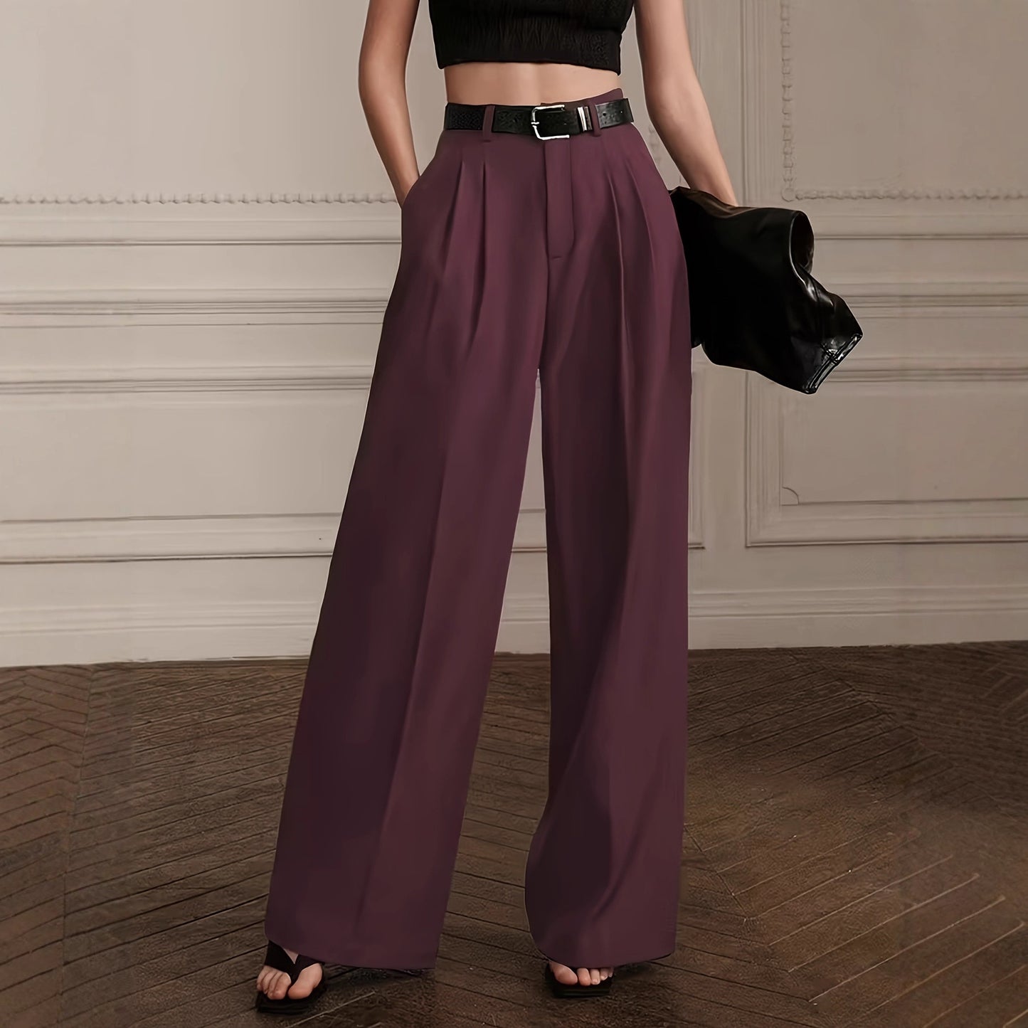 Damen elegante hochtaillierte Hosen Stalluxe