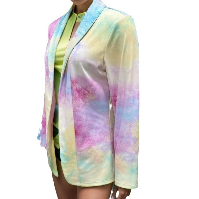 Damen modischer Blazer im Animal-Print Stalluxe
