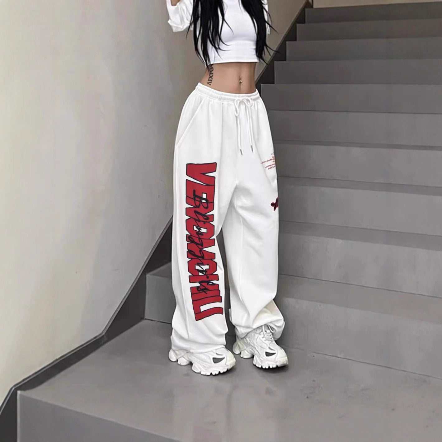 Damen lässige Jogginghose mit grafischen Prints und komfortablem Schnitt Stalluxe