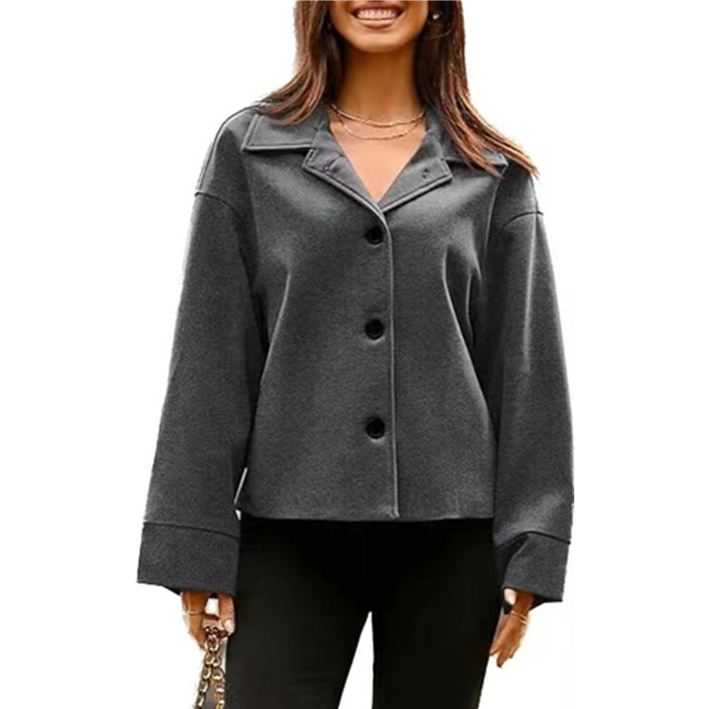 Damen Elegante Oversized-Jacke mit weich strukturiertem Stoff und lässigem Schnitt Stalluxe