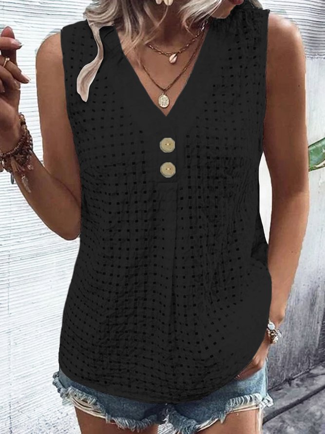 Damen Leichtes Sommeroberteil mit Knöpfen Stalluxe