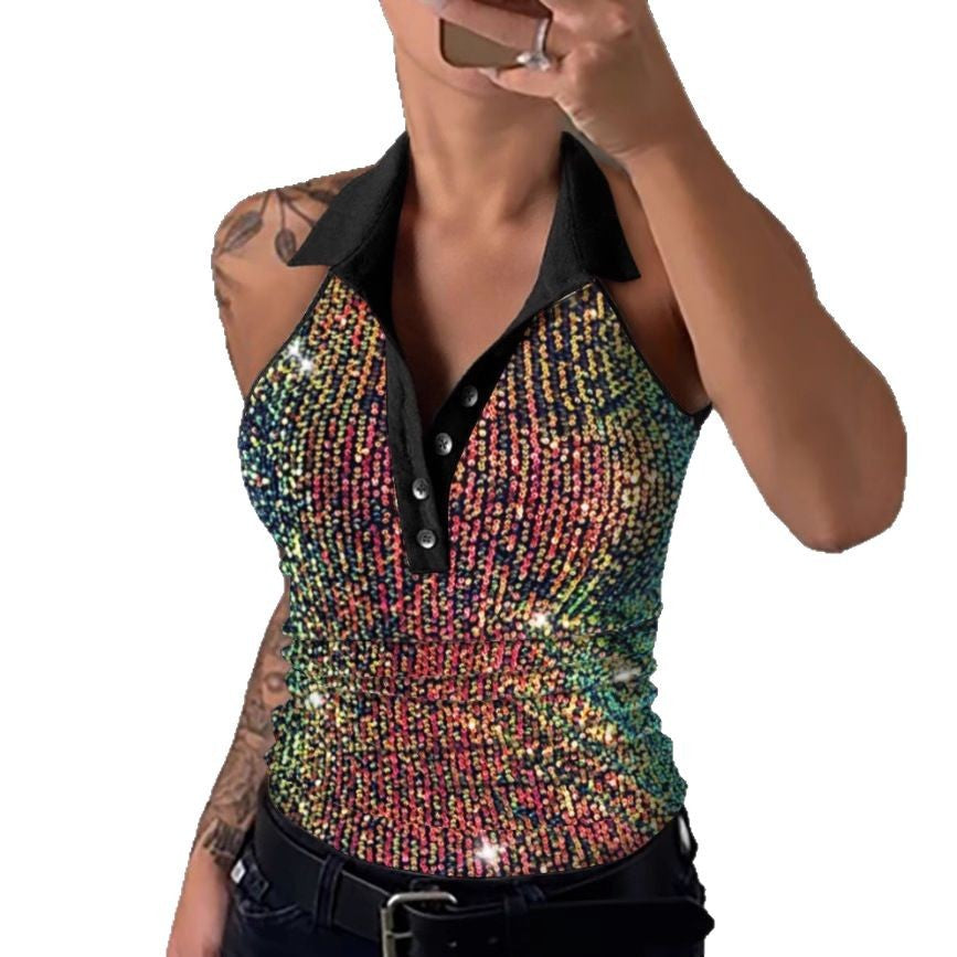 Damen Funkelnde Tiermuster Poloshirt Stalluxe