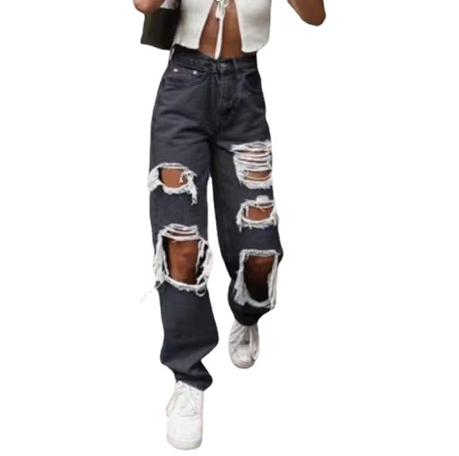 Damen Destroyed Jeans Stalluxe