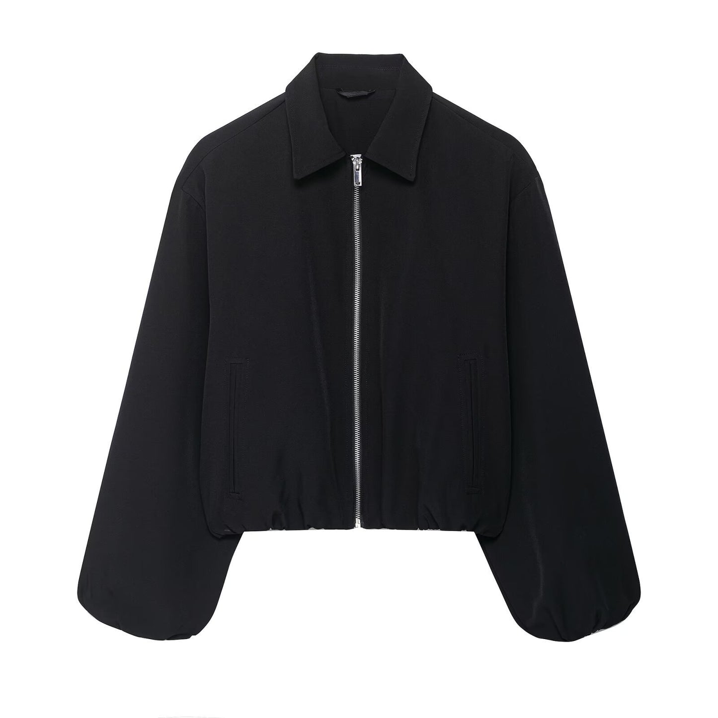 Damen modische Übergangsjacke mit Trend-Design und elastischem Bund Stalluxe