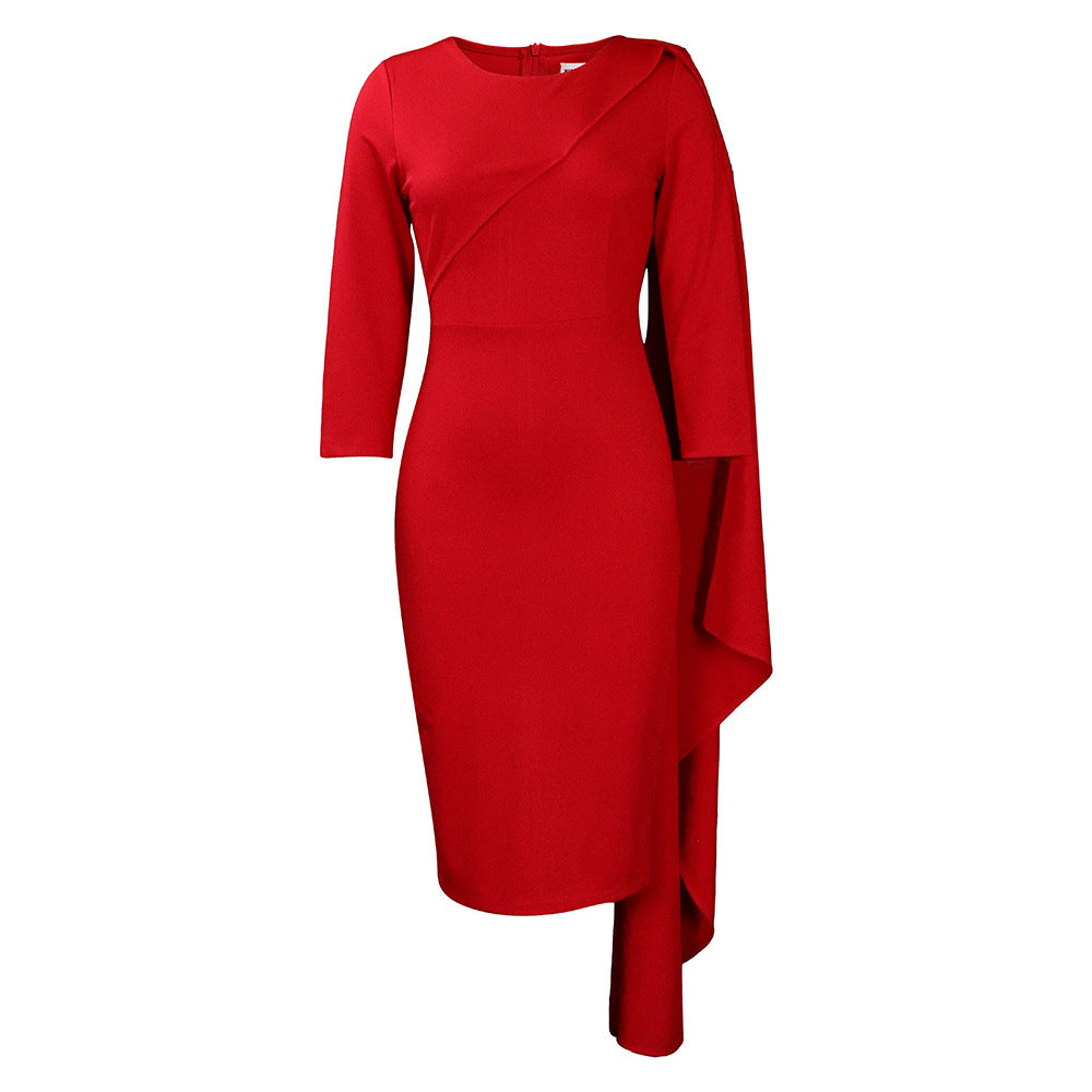 Damen Midi-Kleid mit asymmetrischem Schnitt Stalluxe