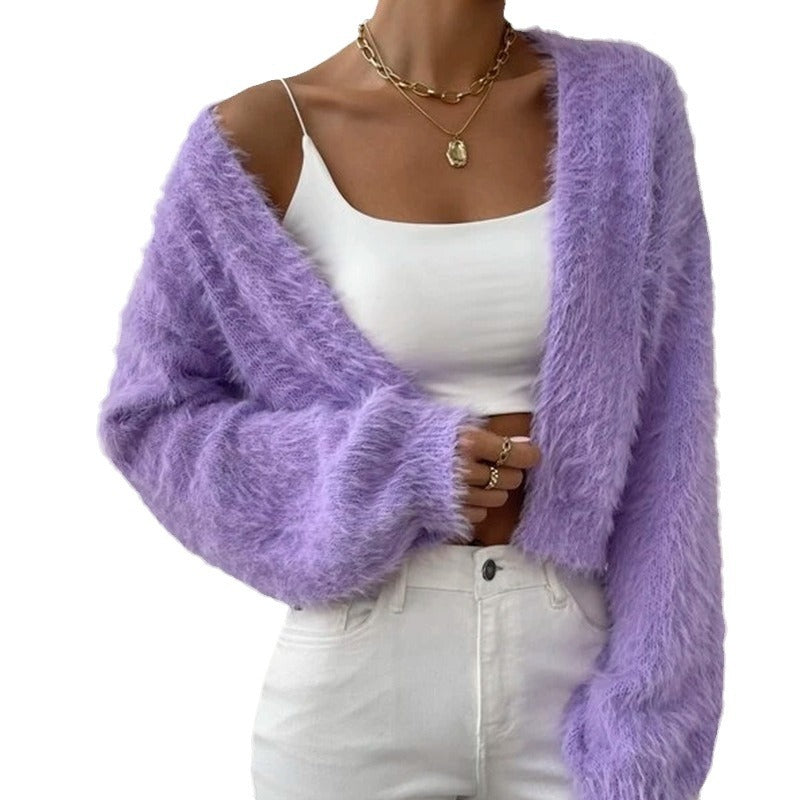 Damen kuschelige Strickjacke Stalluxe