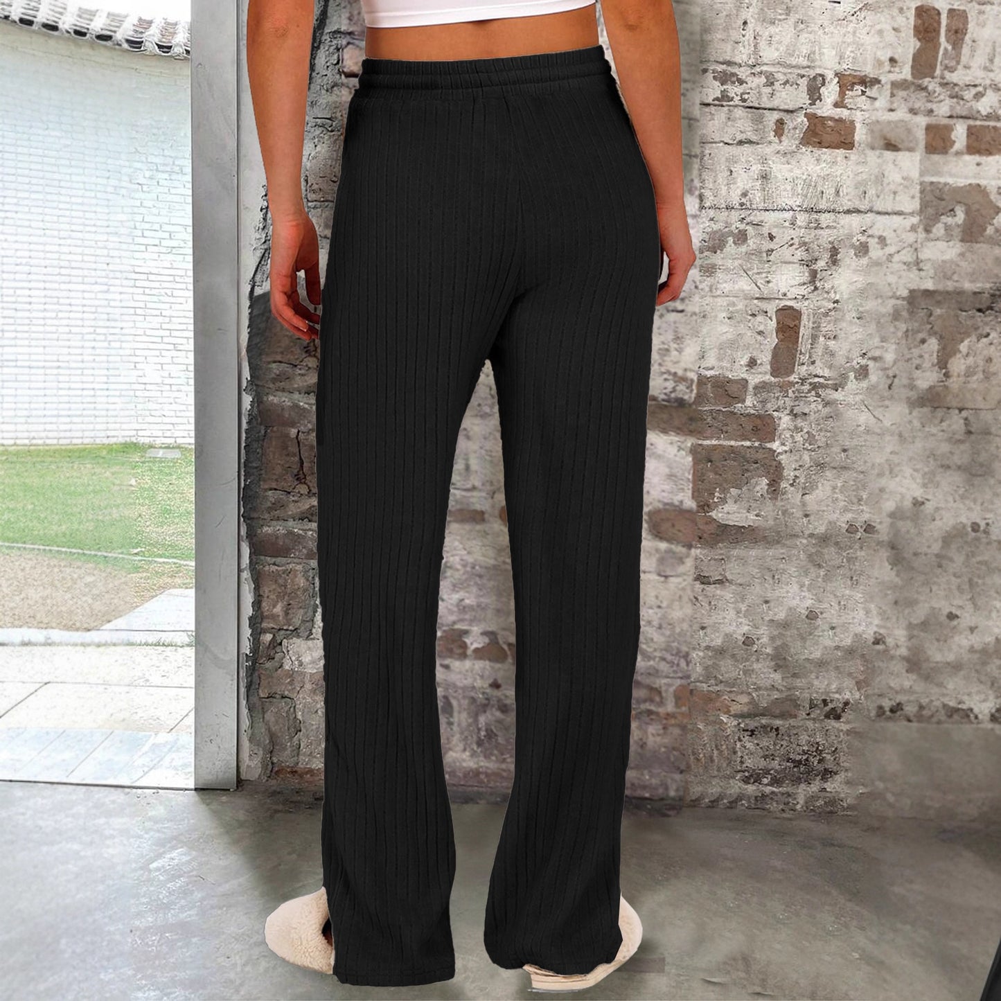 Damen entspannte Strickhose Stalluxe