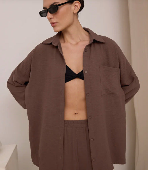 Damen Lässige Hemdbluse aus leichtem Material Stalluxe