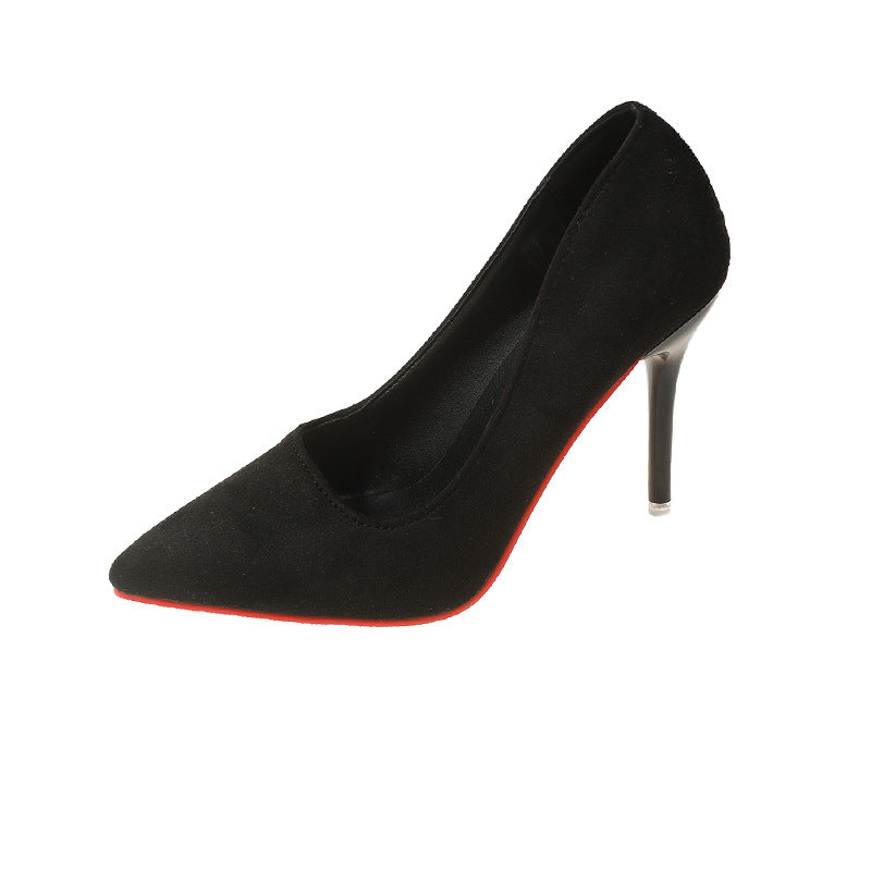 Damen Elegante spitze Pumps mit transparentem Absatz und weichem Obermaterial Stalluxe