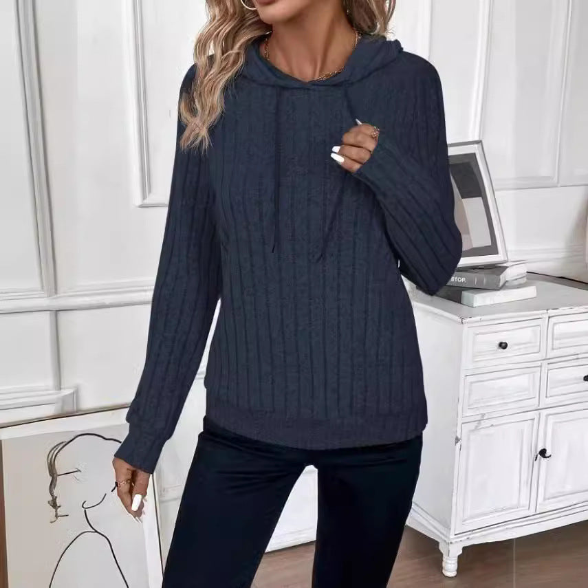 Damen Fleece Kapuzenpulli im Rippdesign Stalluxe