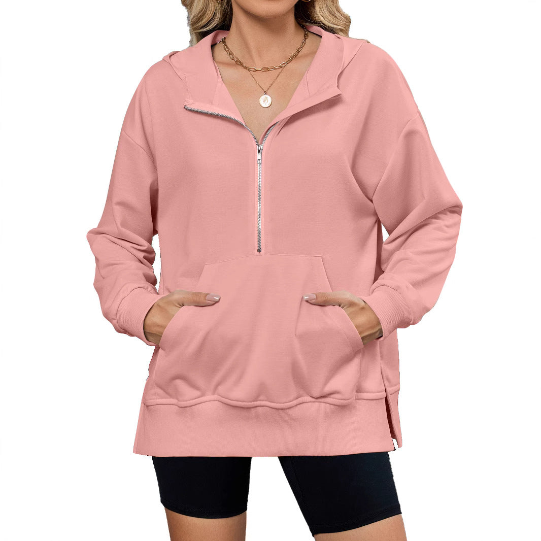 Damen Kapuzenpullover mit durchgehendem Reißverschluss und Taschen Stalluxe