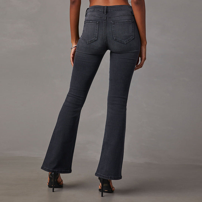 Damen Flared Jeans mit hoher Taille und stylischem Schnitt Stalluxe