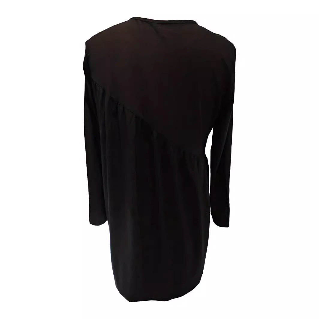 Damen elegantes Minikleid mit asymmetrischem Saum und Rüschendetails Stalluxe