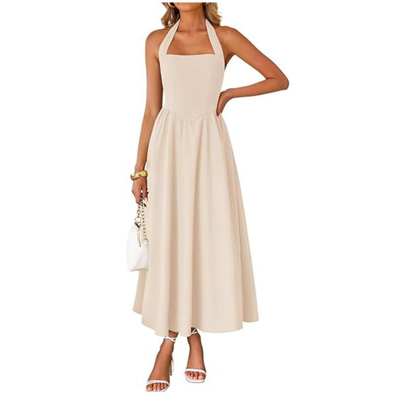 Damen Maxi-Kleid mit trägerlosem Design Stalluxe