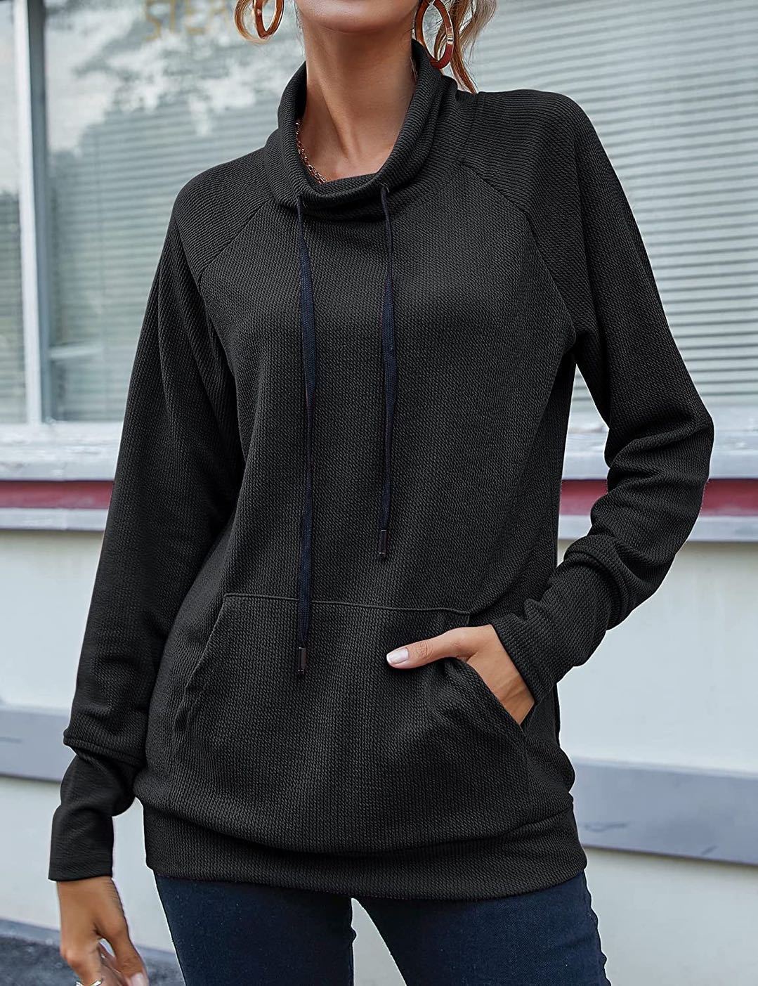 Damen modischer Kapuzensweater mit praktischen Taschen und ergonomischem Schnitt Stalluxe