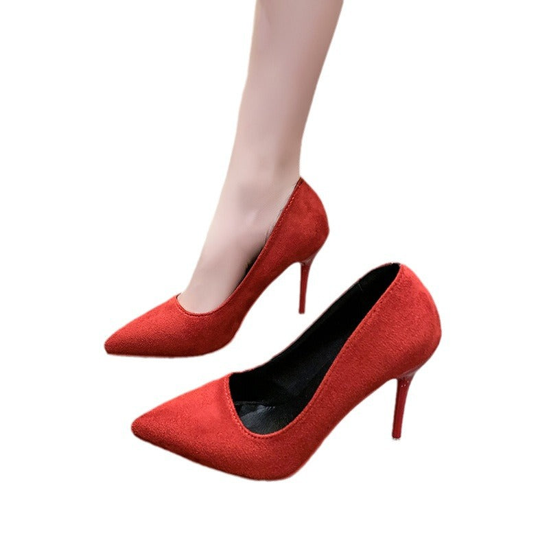 Damen Elegante spitze Pumps mit transparentem Absatz und weichem Obermaterial Stalluxe