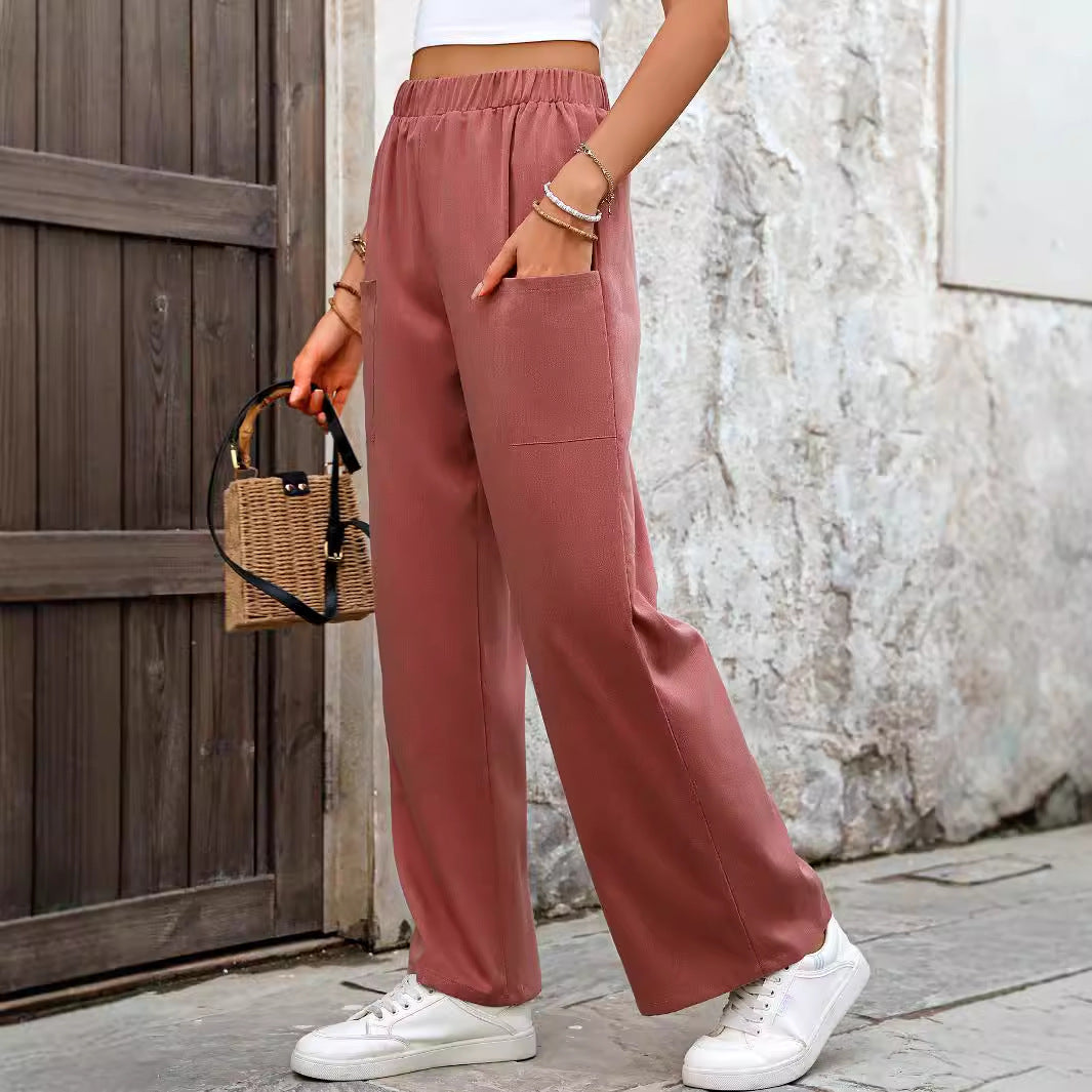 Damen Komfortable weite Stoffhose Stalluxe