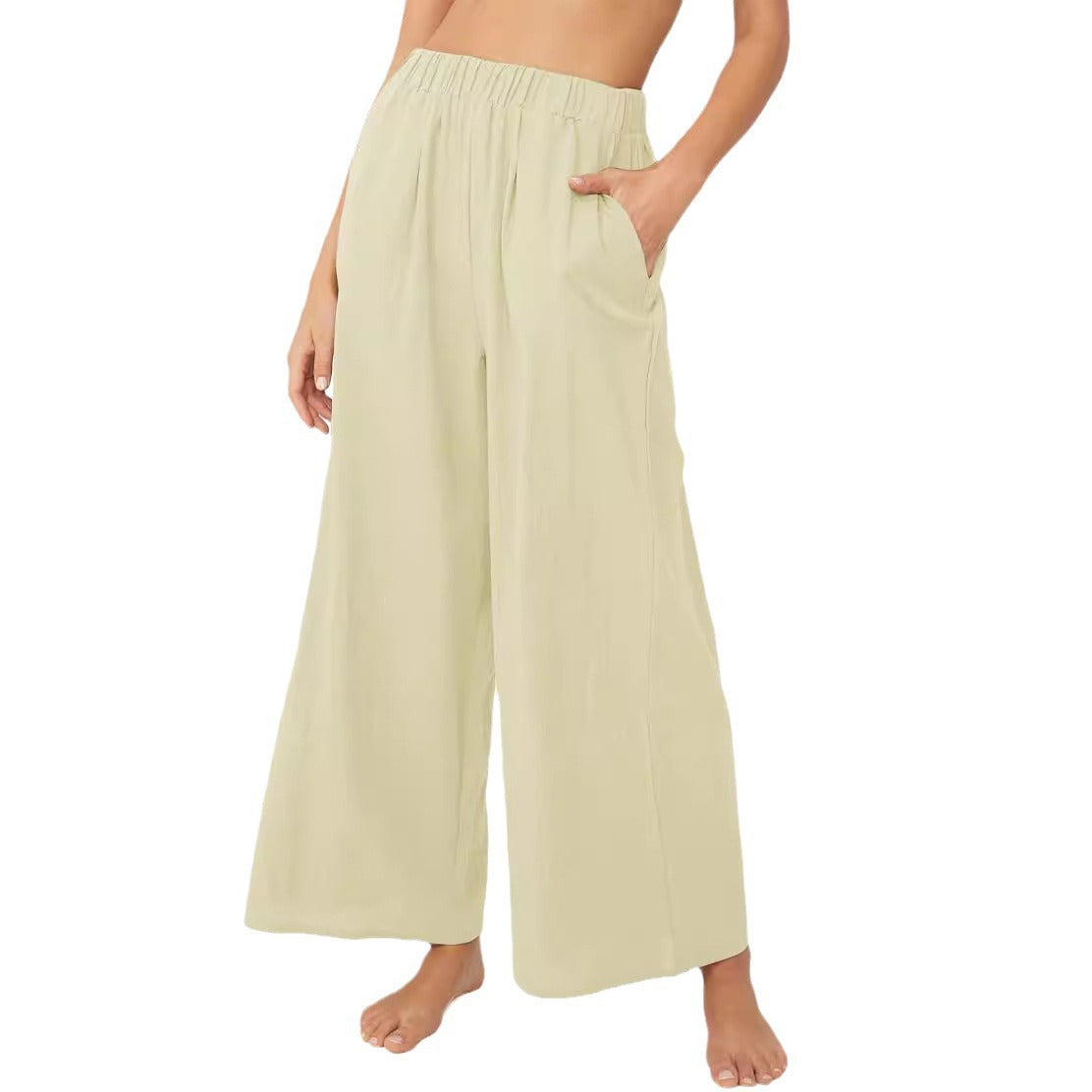 Damen Weite Beinform Entspannte Hose Stalluxe