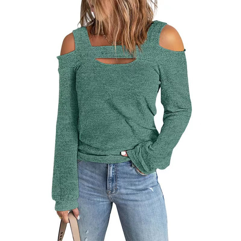 Damen lässiges Langarmshirt mit Cut-Out-Design Stalluxe