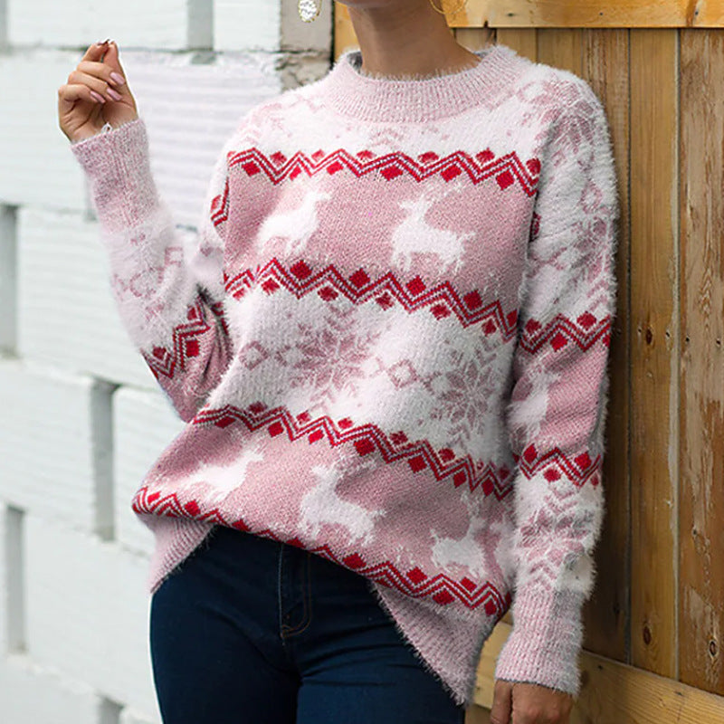 Damen Komfortabler Weihnachtspullover Stalluxe