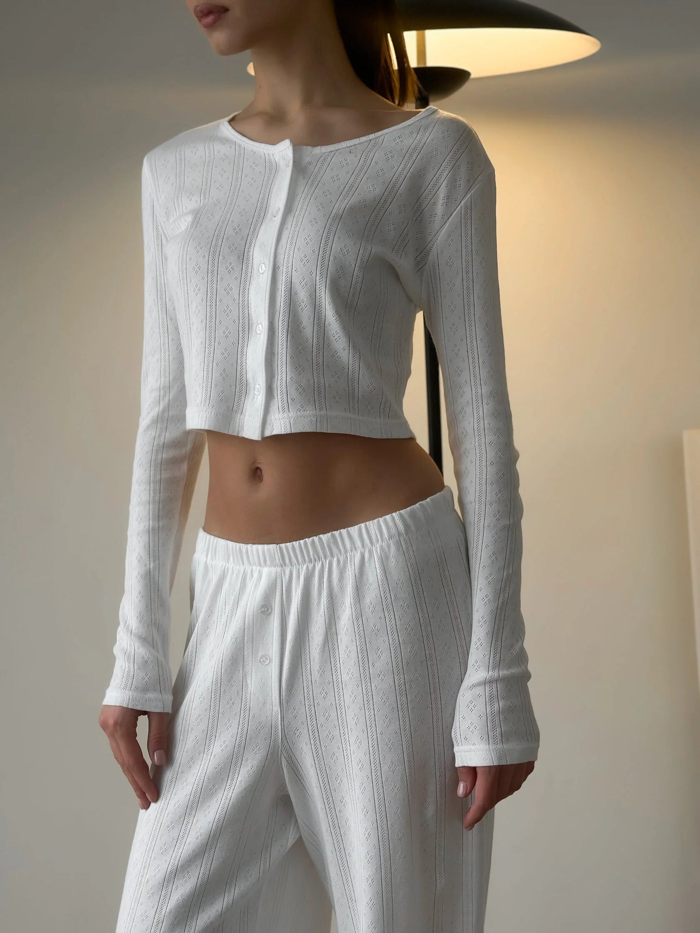 Damen Lounge-Anzug mit eleganter Strickstruktur Stalluxe