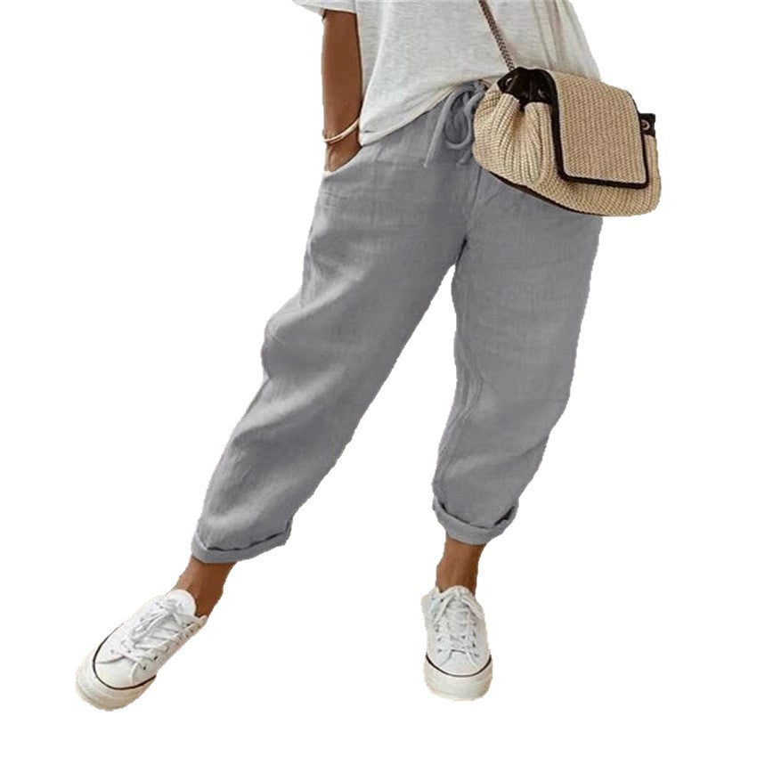 Damen Bequeme und lässige Chino-Hose mit elastischem Bund Stalluxe