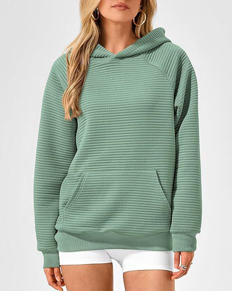 Damen lässiger Kapuzenpullover mit strukturiertem Stoff Stalluxe
