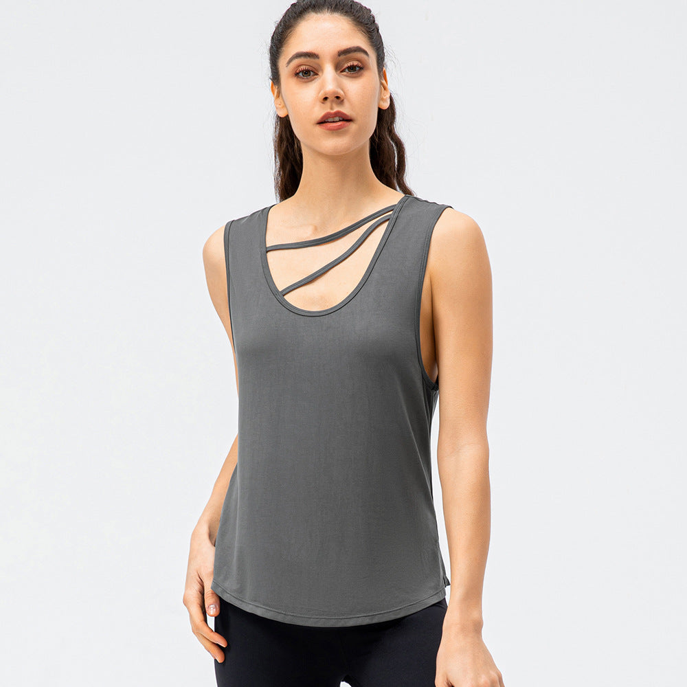 Damen Sportliches Tanktop mit innovativem Doppelträgerdesign Stalluxe