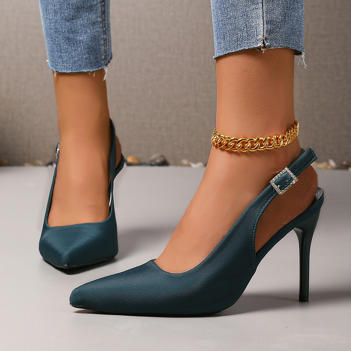 Damen Sling-Pumps mit Leopardenmuster von Stalluxe