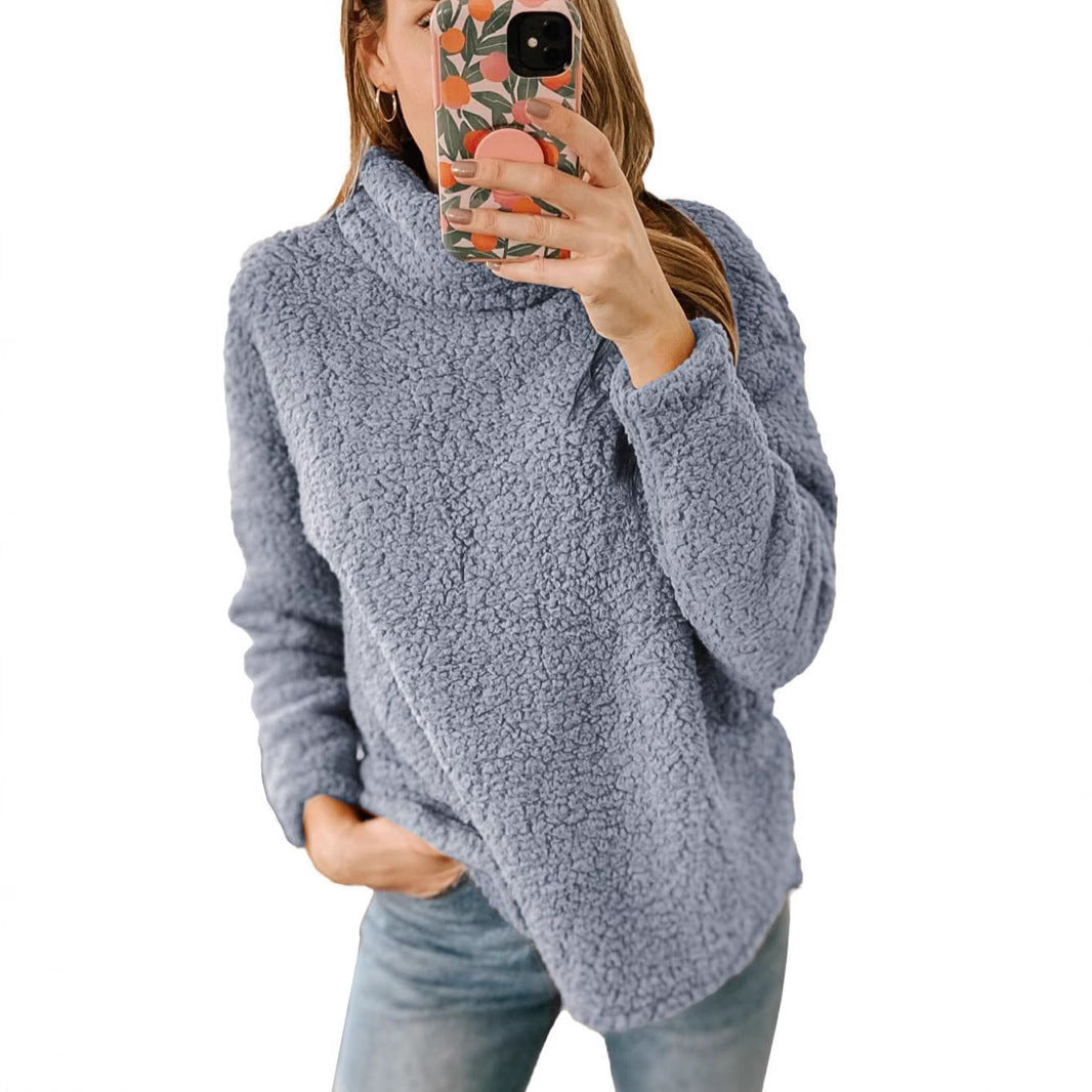 Damen kuscheliger Fleece-Pullover mit hohem Kragen Stalluxe