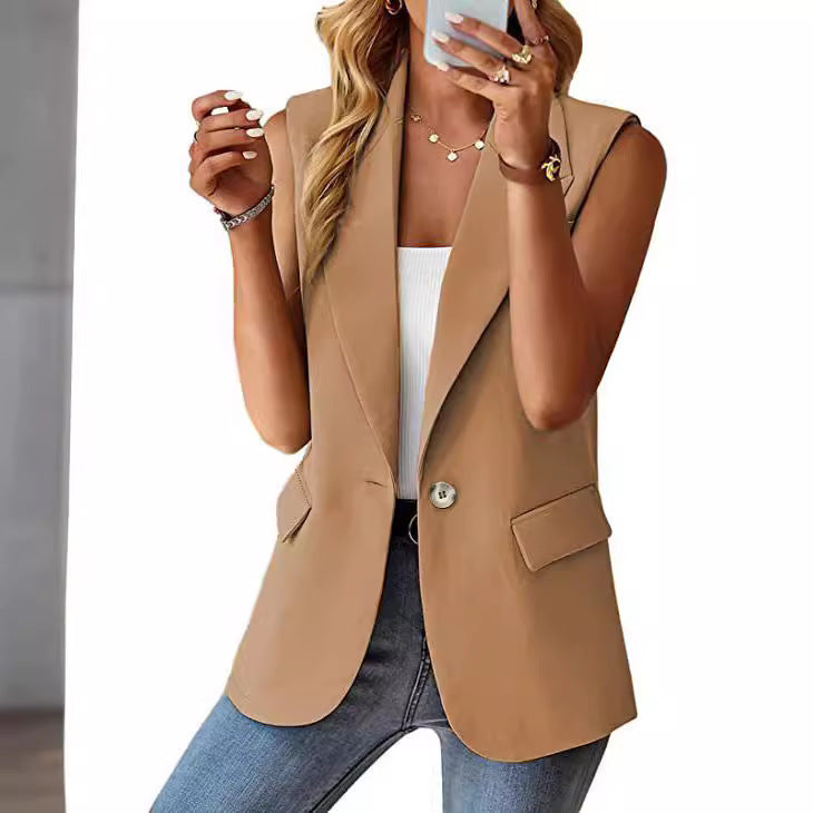 Damen ärmelloses Blazer Stalluxe