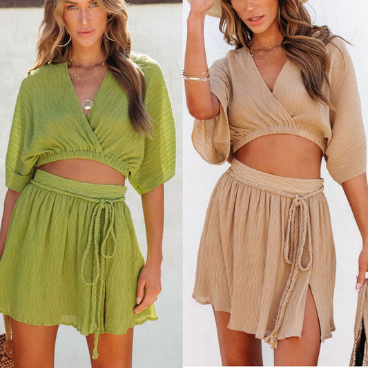 Damen luftige Plisseekleidung Stalluxe